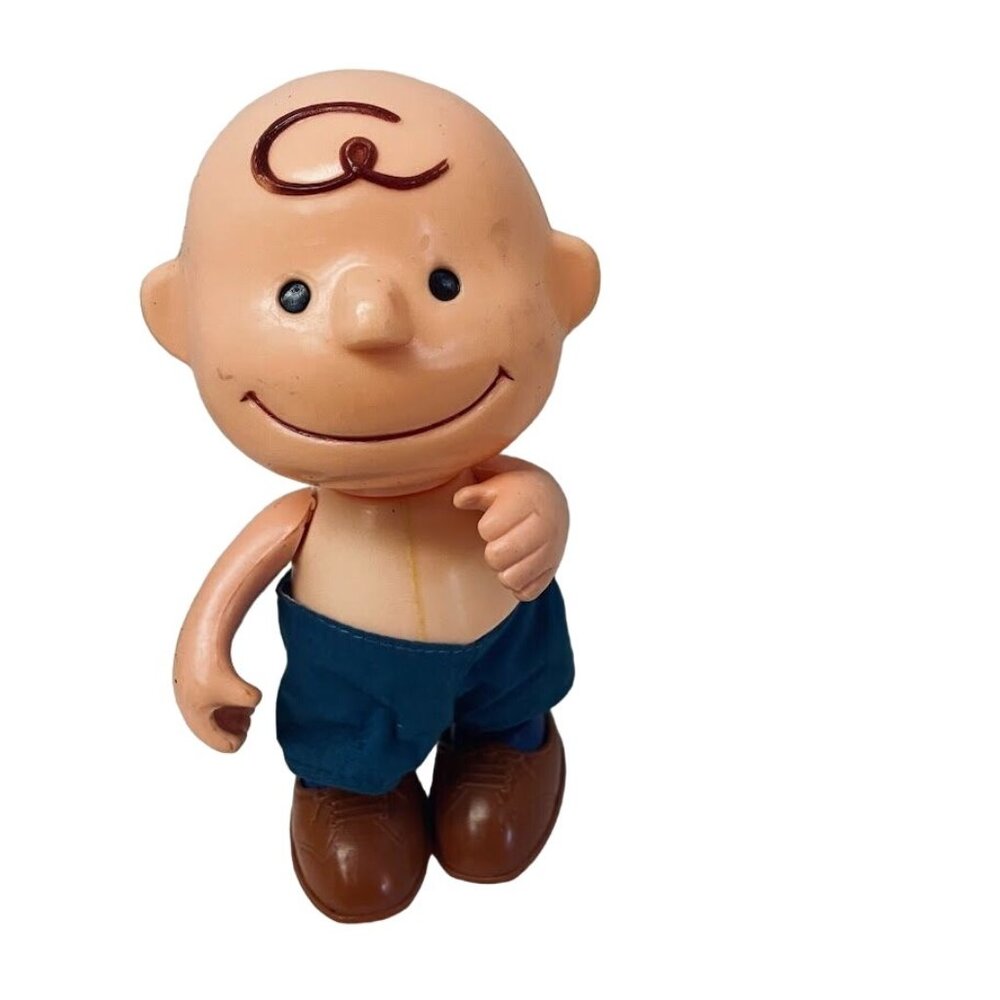 Vintage Action Figure Peanuts Charlie Brown‎ Posable Made In Hong Kong